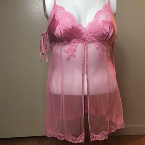 Victoria’s Secret Pink baby doll sheer lingerie S